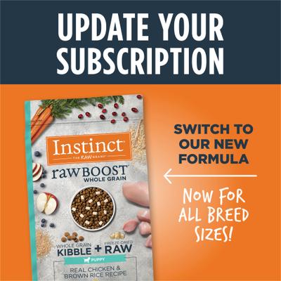 Show full view: Instinct Raw Boost Large Breed Puppy Grain-Free Real Chicken Recipe Dry Dog Food, 20-lb bag slide 3 of 13