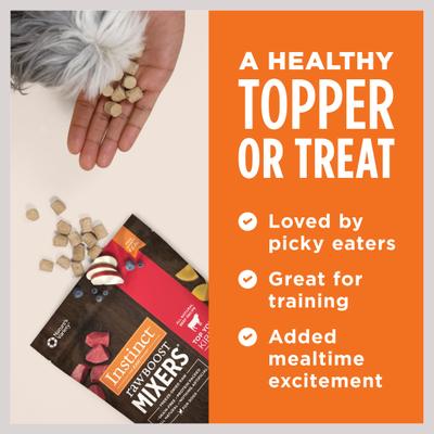 Show full view: Instinct Raw Boost Mixers Beef Recipe + Chicken Recipe Freeze-Dried Dog Food Topper slide 5 of 9