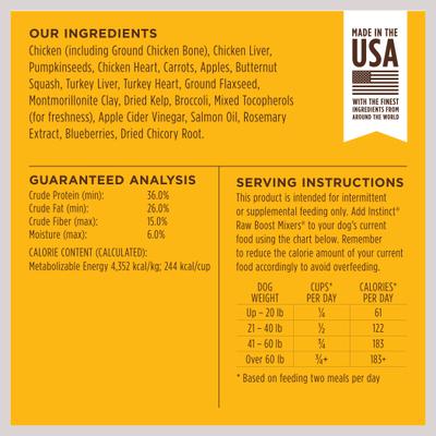 Show full view: Instinct Raw Boost Mixers Beef Recipe + Chicken Recipe Freeze-Dried Dog Food Topper slide 7 of 9