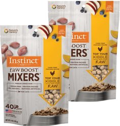 Instinct Raw Boost Mixers Grain-Free Chicken Recipe Freeze-Dried Cat Food, 12-oz bundle 