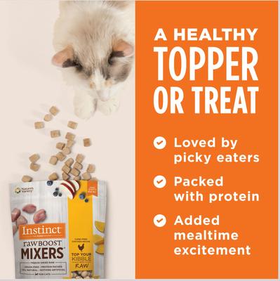 Show full view: Instinct Raw Boost Mixers Grain-Free Chicken Recipe Freeze-Dried Cat Food, 12-oz bundle  slide 7 of 13