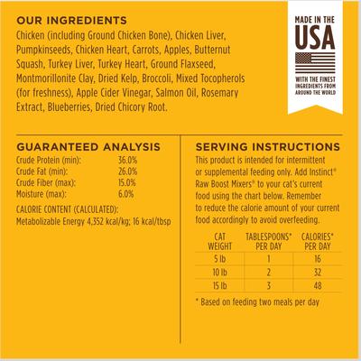 Show full view: Instinct Raw Boost Mixers Grain-Free Chicken Recipe Freeze-Dried Cat Food, 12-oz bundle  slide 8 of 13