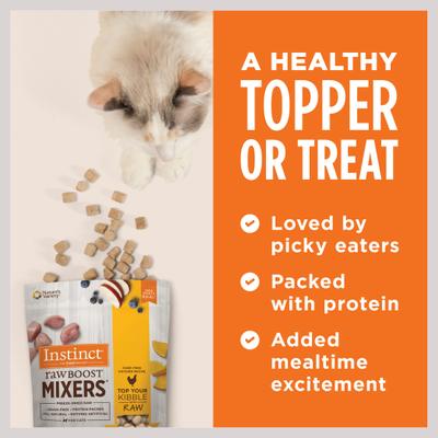 Show full view: Instinct Raw Boost Mixers Grain-Free Chicken Recipe Freeze-Dried Cat Food Topper, 6-oz bag slide 7 of 13