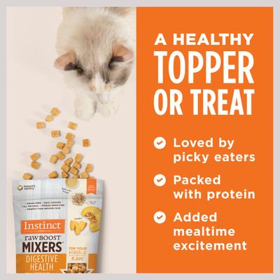 Show full view: Instinct Raw Boost Mixers Grain-Free Digestive Health Recipe Freeze-Dried Cat Food Topper, 5.5-oz bag slide 7 of 13