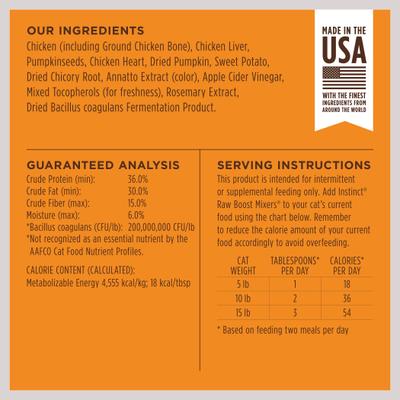 Show full view: Instinct Raw Boost Mixers Grain-Free Digestive Health Recipe Freeze-Dried Cat Food Topper, 5.5-oz bag slide 8 of 13