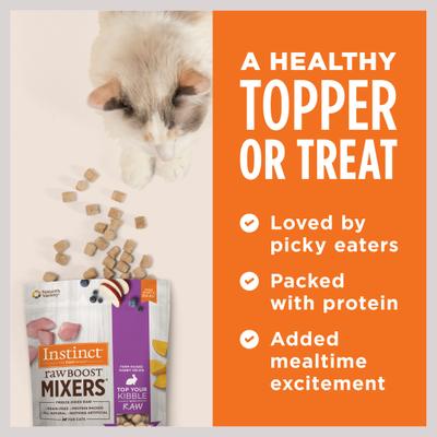Show full view: Instinct Raw Boost Mixers Grain-Free Rabbit Recipe Freeze-Dried Cat Food Topper, 6-oz bag slide 7 of 13