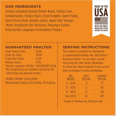 Show full view: Instinct Raw Boost Mixers Gut Health Recipe Grain-Free Freeze-Dried Dog Food Topper, 25-oz bundle slide 8 of 12