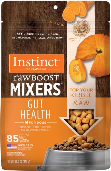 Instinct Grain Free Freeze Dried Raw Boost Mixers Gut Health Recipe Dog Food Topper