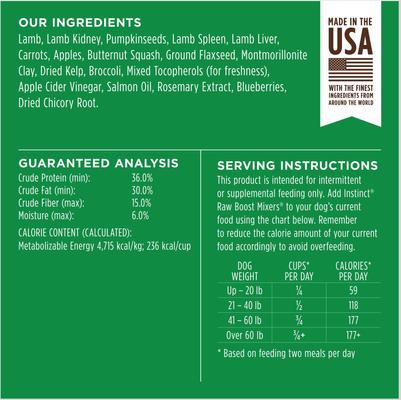 Show full view: Instinct Raw Boost Mixers Lamb Recipe Grain-Free Freeze-Dried Dog Food Topper, 11-oz bundle slide 8 of 13