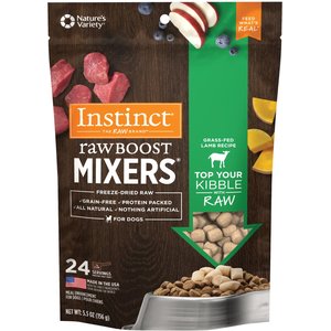 Instinct Raw Boost Mixers Lamb Recipe Grain-Free Freeze-Dried Dog Food Topper, 5.5-oz bag