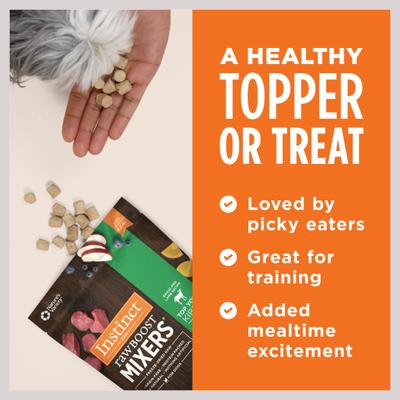 Show full view: Instinct Raw Boost Mixers Lamb Recipe Grain-Free Freeze-Dried Dog Food Topper, 5.5-oz bag slide 7 of 13