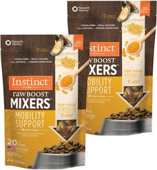 Instinct Raw Boost Mixers Mobility Support Recipe Grain-Free Freeze-Dried Dog Food Topper, 11-oz bundle
