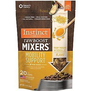 Instinct Raw Boost Mixers Mobility Support Recipe Grain-Free Freeze-Dried Dog Food Topper, 5.5-oz bag