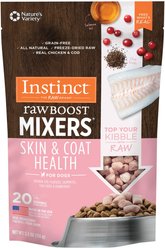 Instinct Raw Boost Mixers Skin & Coat Health Recipe Grain-Free Freeze-Dried Dog Food Topper, 5.5-oz bag