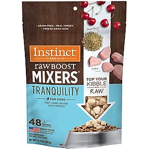 Instinct Raw Boost Mixers Tranquility Recipe Calming Grain-Free Freeze-Dried Dog Food Topper, 12.5-oz bag