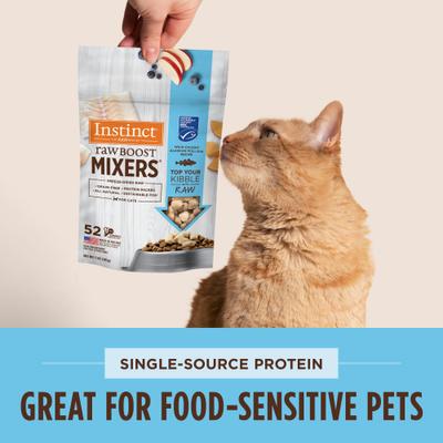 Show full view: Instinct Raw Boost Mixers Wild Caught Alaskan Pollock Recipe High-Protein Grain-Free Freeze-Dried Cat Food Topper, 5-oz bag slide 9 of 11