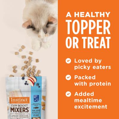 Show full view: Instinct Raw Boost Mixers Wild Caught Alaskan Pollock Recipe High-Protein Grain-Free Freeze-Dried Cat Food Topper, 5-oz bag slide 4 of 11