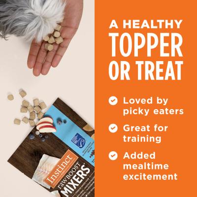 Show full view: Instinct Raw Boost Mixers Wild Caught Alaskan Pollock Recipe High-Protein Grain-Free Freeze-Dried Dog Food Topper, 12.5-oz bag slide 9 of 11