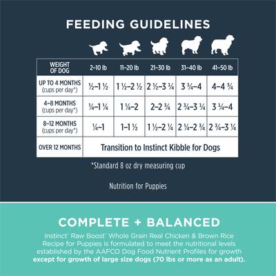 Show full view: Instinct Raw Boost Puppy Whole Grain Real Chicken & Brown Rice Recipe Dry Dog Food, 20-lb bag slide 10 of 13