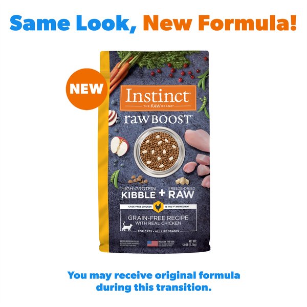 Instinct by Nature's Variety Raw Boost Grain-Free Recipe with Real Lamb Dry Cat Food