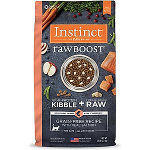 Instinct Raw Boost Real Salmon Recipe Grain-Free Dry Cat Food, 4.5-lb bag