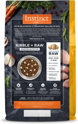 Show full view: Instinct Raw Boost Recipe with Real Chicken & Freeze-Dried Raw Pieces Dry Food + Freeze-Dried Raw Boost Mixers Gut Health Recipe Dog Food Topper slide 3 of 9