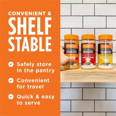 Show full view: Instinct Raw Boost Shakers All Natural Beef Recipe High-Protein Grain-Free Freeze-Dried Dog Food Topper, 5.5-oz bottle slide 6 of 11