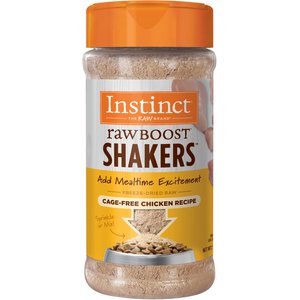 Instinct Raw Boost Shakers Cage-Free Chicken Recipe High-Protein Grain-Free Freeze-Dried Cat Food Topper, 5.5-oz bottle