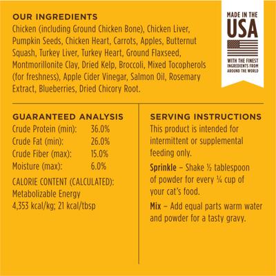 Show full view: Instinct Raw Boost Shakers Cage-Free Chicken Recipe High-Protein Grain-Free Freeze-Dried Cat Food Topper, 5.5-oz bottle slide 9 of 11