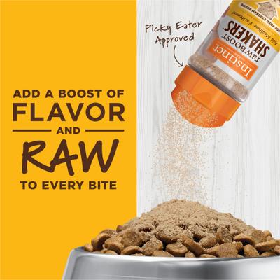 Show full view: Instinct Raw Boost Shakers Cage-Free Chicken Recipe High-Protein Grain-Free Freeze-Dried Cat Food Topper, 5.5-oz bottle slide 3 of 11