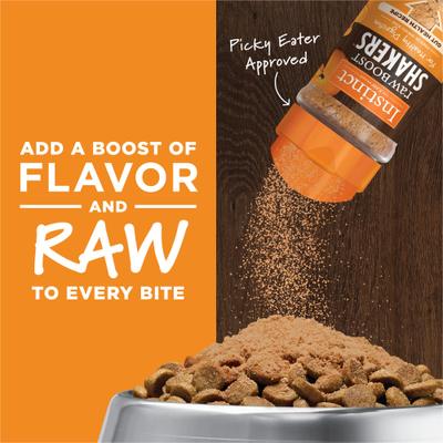 Show full view: Instinct Raw Boost Shakers Chicken Recipe Gut Health Grain-Free Freeze-Dried Dog Food Topper, 5.5-oz bottle slide 3 of 11