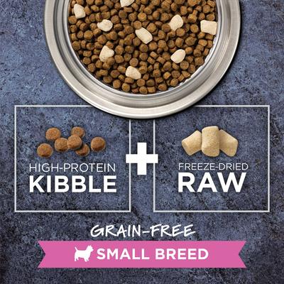 Show full view: Instinct Raw Boost Small Breed Adult Grain-Free Real Chicken Recipe Dry Dog Food, 4-lb bag slide 3 of 12