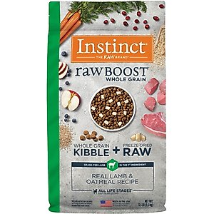 Instinct Raw Boost Whole Grain Real Lamb & Oatmeal Recipe Dry Dog Food, 3.5-lb bag