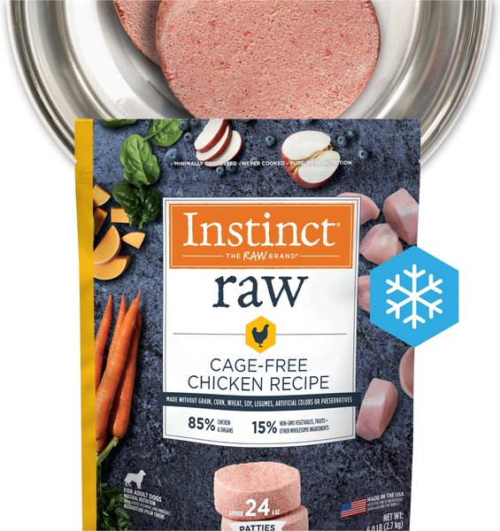 Instinct 85/15 Raw Cage Free Chicken Recipe for Dogs Patties