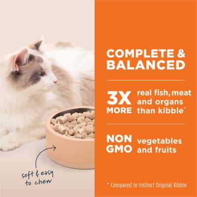 Show full view: Instinct Raw Meals Grain-Free Wild Caught Alaskan Pollock Recipe Freeze-Dried Cat Food, 24-oz bag slide 4 of 9