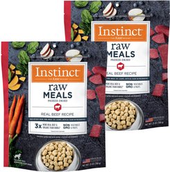Instinct Raw Meals Real Beef Recipe Grain-Free Adult Freeze-Dried Dog Food, 50-oz bundle