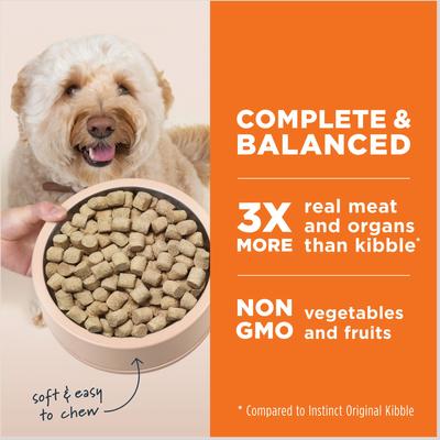 Show full view: Instinct Raw Meals Real Beef Recipe Grain-Free Adult Freeze-Dried Dog Food, 50-oz bundle slide 6 of 11