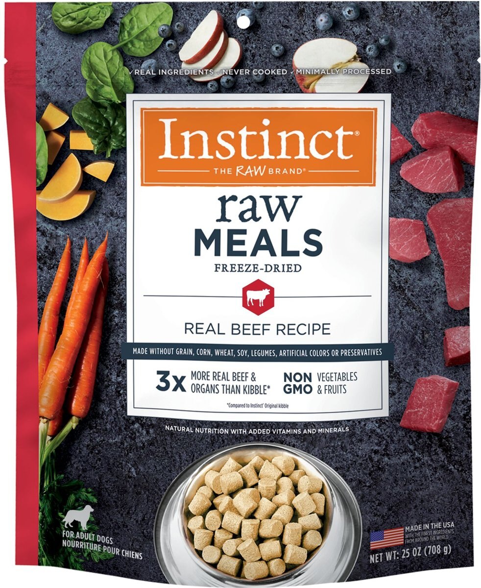 Instinct Raw Meals Real Beef Recipe Grain-Free Adult Freeze-Dried Dog Food