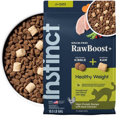 Instinct Instinct RawBoost Healthy Weight Recipe Grain-Free Dry Cat Food, 10-lb bag