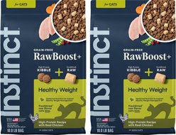 Instinct RawBoost Healthy Weight Recipe Grain-Free Dry Cat Food, 20-lb bundle