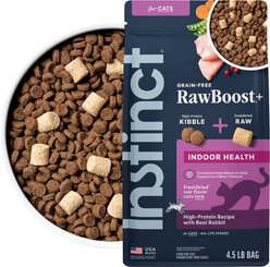 Instinct RawBoost Indoor Real Rabbit Recipe Grain-Free Dry Cat Food, 4.5-lb bag