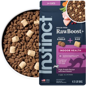 Instinct RawBoost Indoor Real Rabbit Recipe Grain-Free Dry Cat Food, 4.5-lb bag
