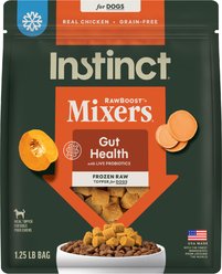 Instinct RawBoost Mixers Frozen Adult Grain-Free Gut Health Recipe Dog Food Topper, 1.25-lb bag