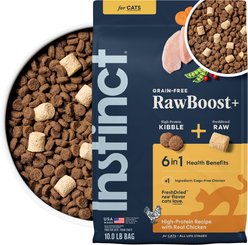 Instinct RawBoost Real Chicken Recipe Grain-Free Dry Cat Food, 10-lb bag