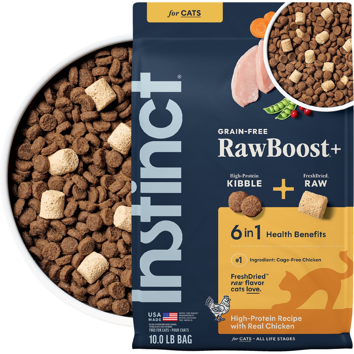 Instinct RawBoost Real Chicken Recipe Grain-Free Dry Cat Food, 10-lb bag