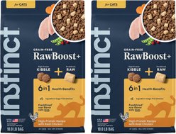 Instinct RawBoost Real Chicken Recipe Grain-Free Dry Cat Food, 20-lb bundle