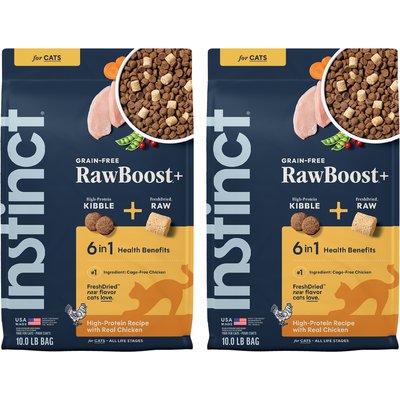 Instinct Instinct RawBoost Real Chicken Recipe Grain-Free Dry Cat Food, 20-lb bundle