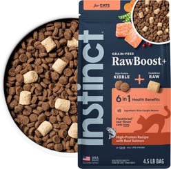 Instinct RawBoost Real Salmon Recipe Grain-Free Dry Cat Food, 4.5-lb bag