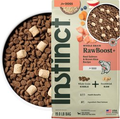Instinct RawBoost Whole Grain Real Salmon & Brown Rice Recipe Dry Dog Food, 19-lb bag slide 1 of 8