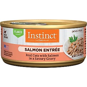 Instinct Salmon Entree Grain-Free Flaked Wet Cat Food, 5.5-oz can, case of 12